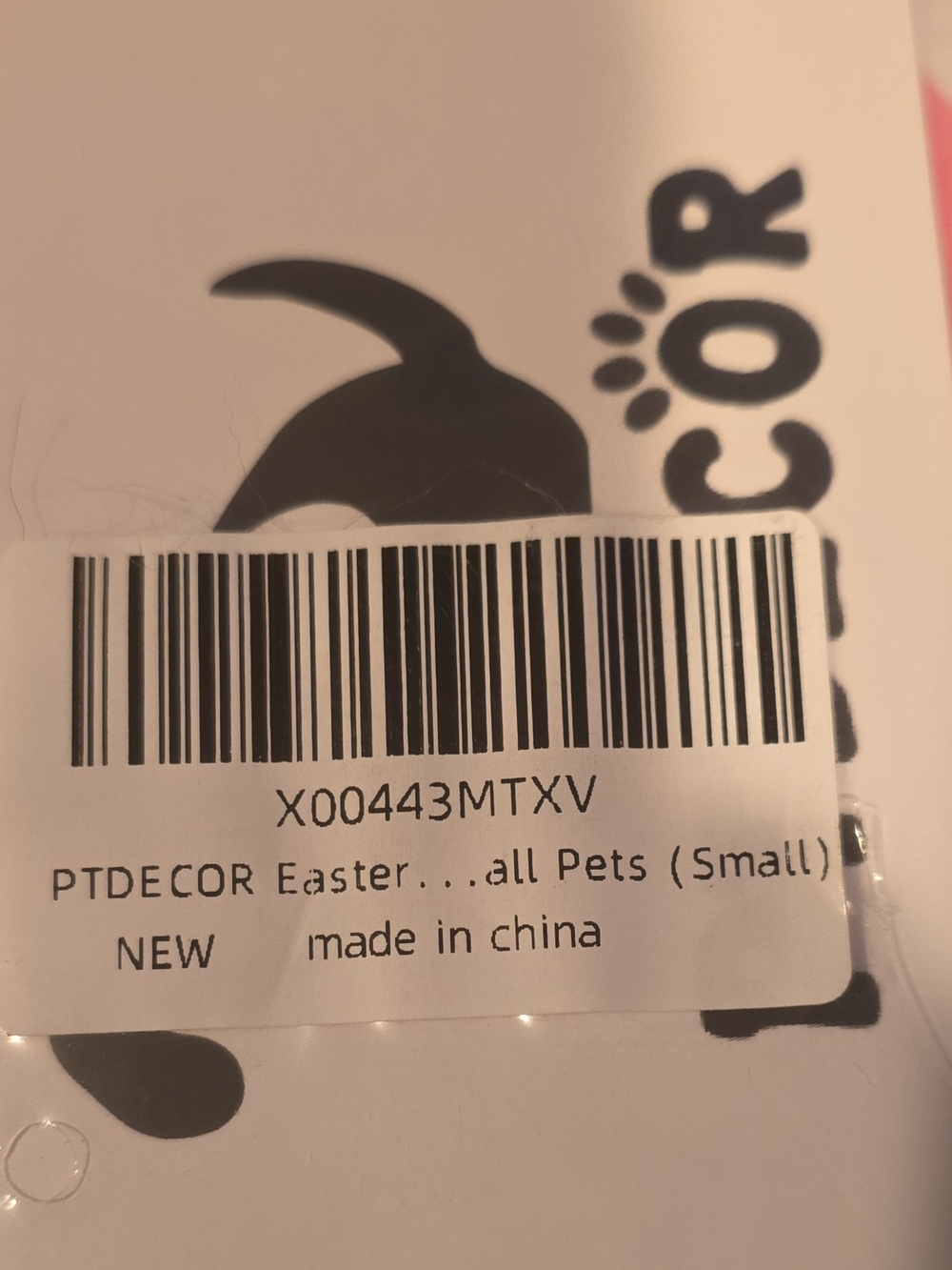 White Easter Pet Bandana for Small Dogs